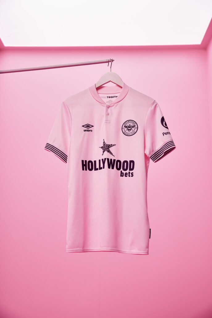 Pink Brentford FC Udebanetrøje 2024